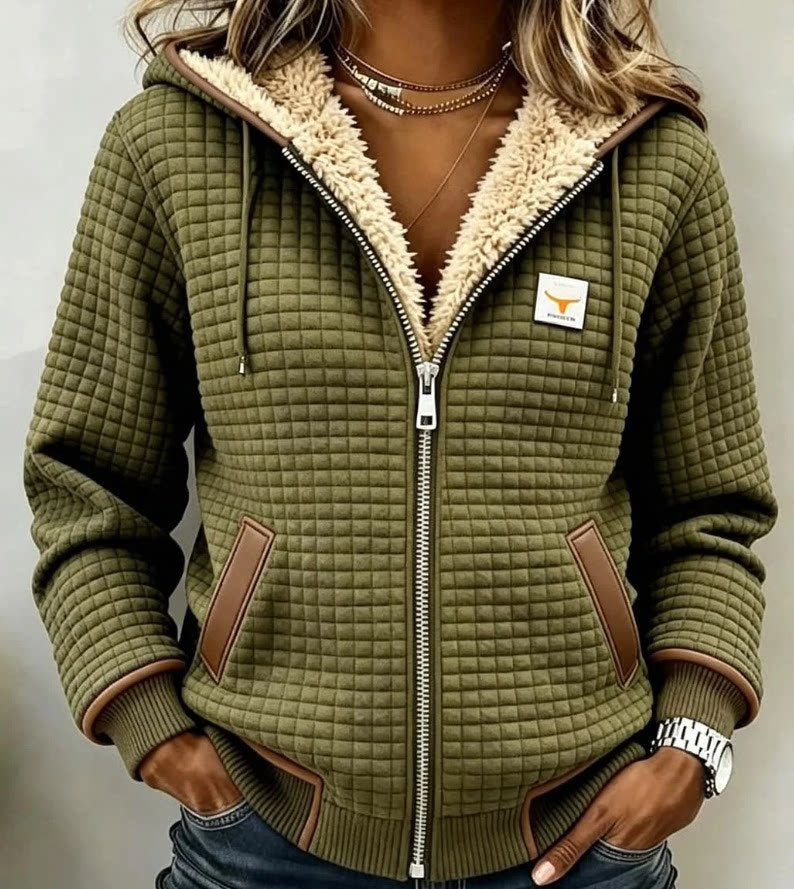 Ombeline | Veste matelassée à capuche sherpa