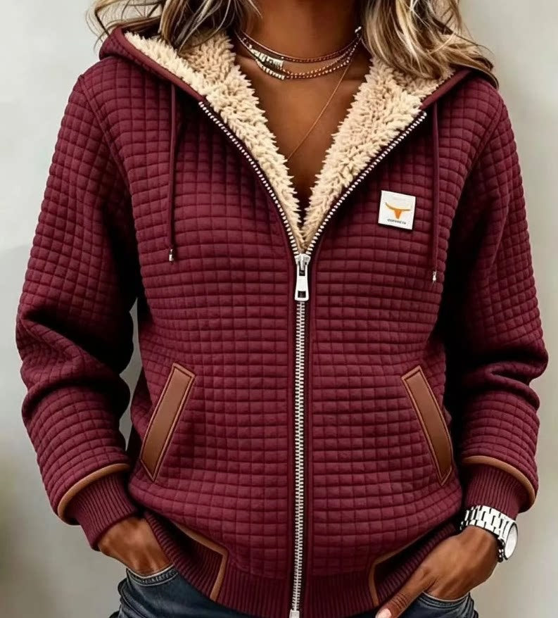 Ombeline | Veste matelassée à capuche sherpa
