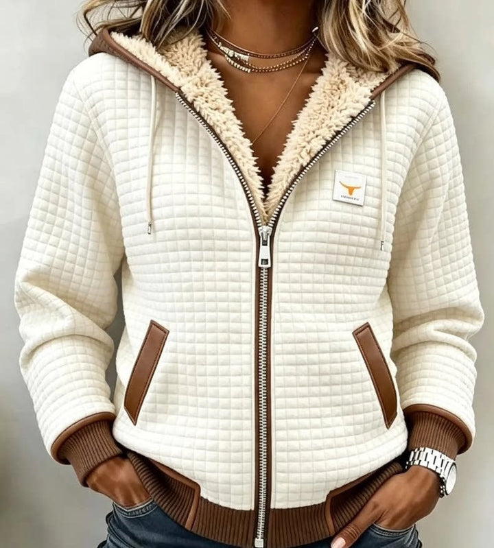 Ombeline | Veste matelassée à capuche sherpa