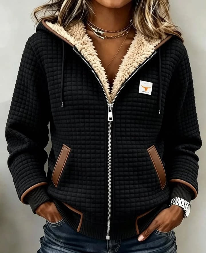 Ombeline | Veste matelassée à capuche sherpa