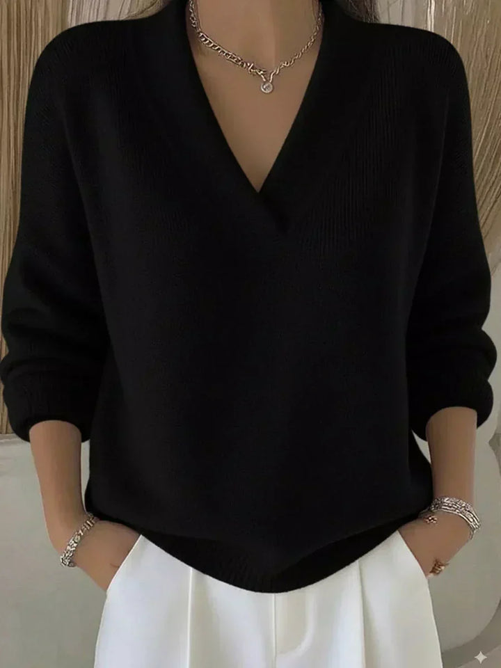 Alberte | Pull ample à col en V