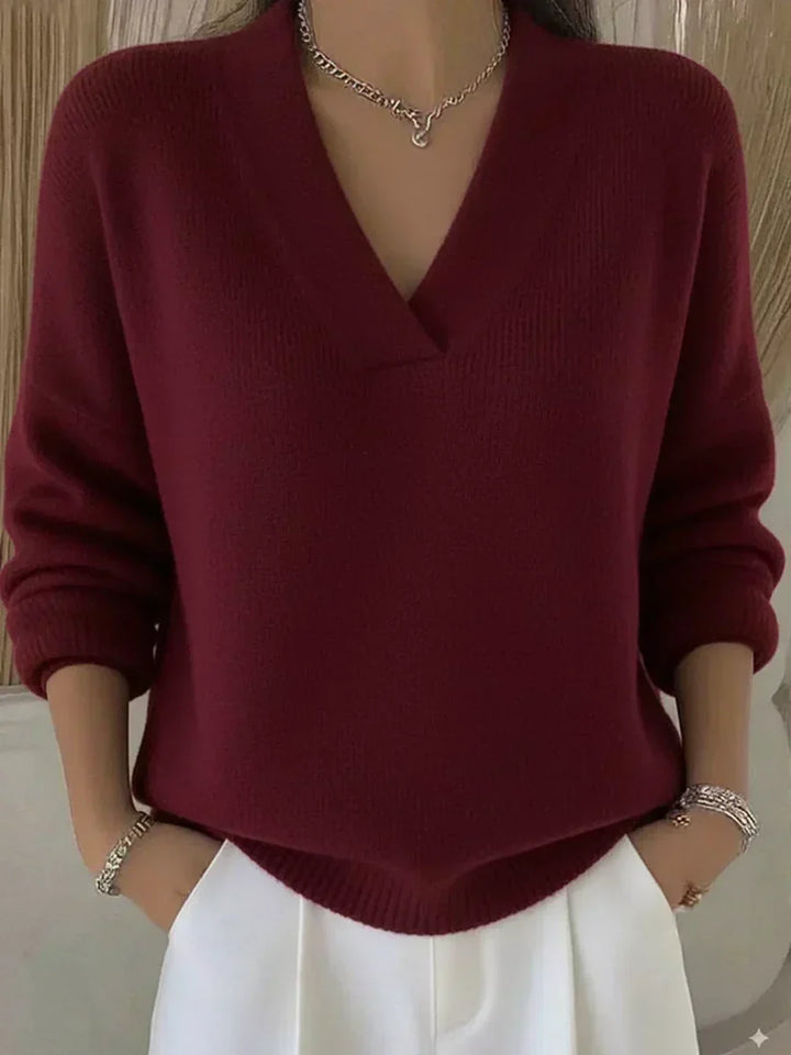 Alberte | Pull ample à col en V