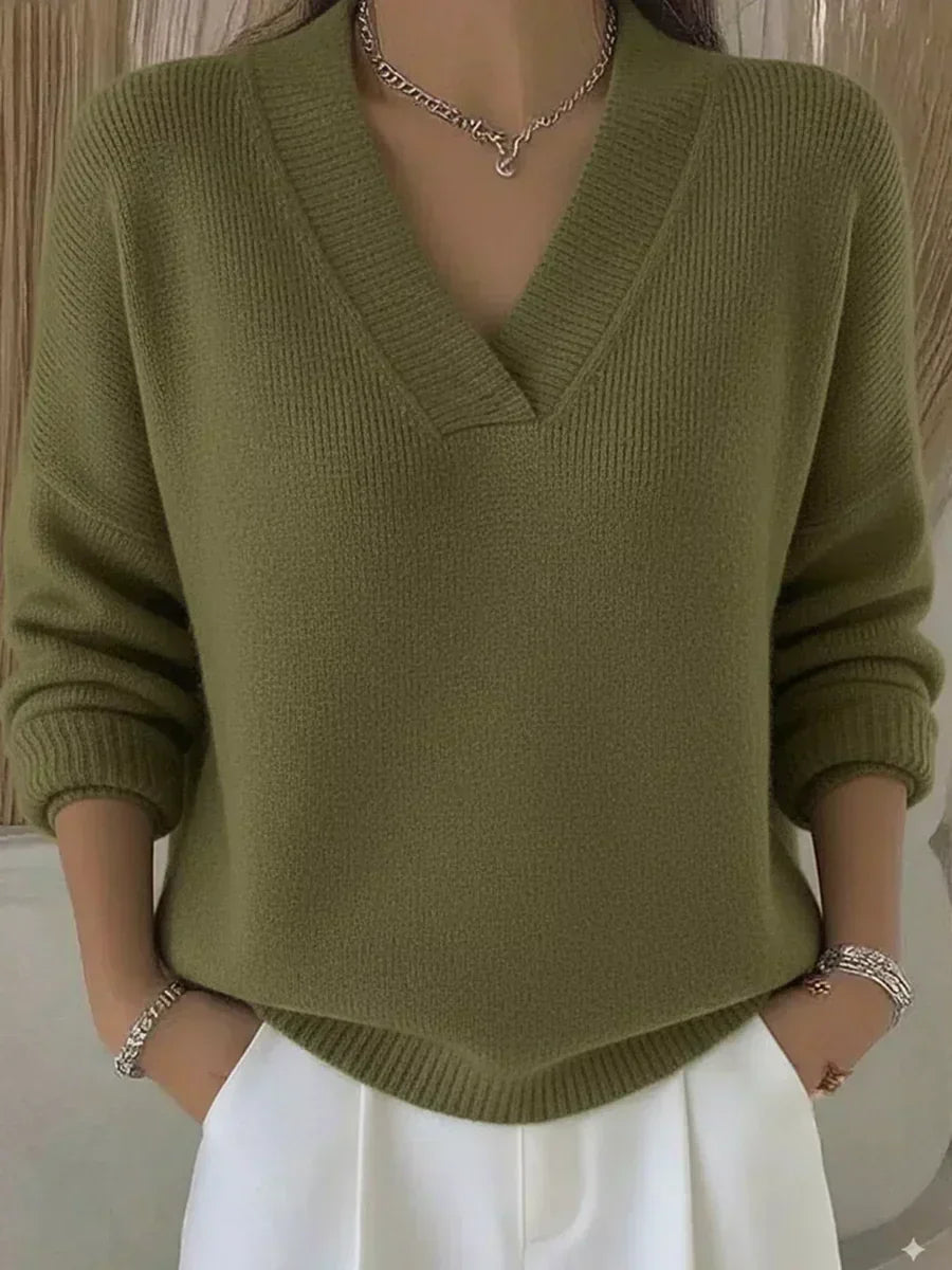 Alberte | Pull ample à col en V
