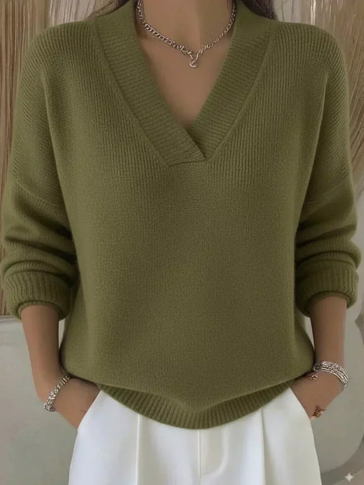 Alberte | Pull ample à col en V