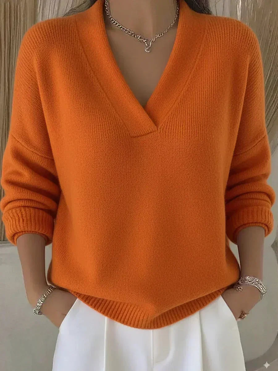 Alberte | Pull ample à col en V
