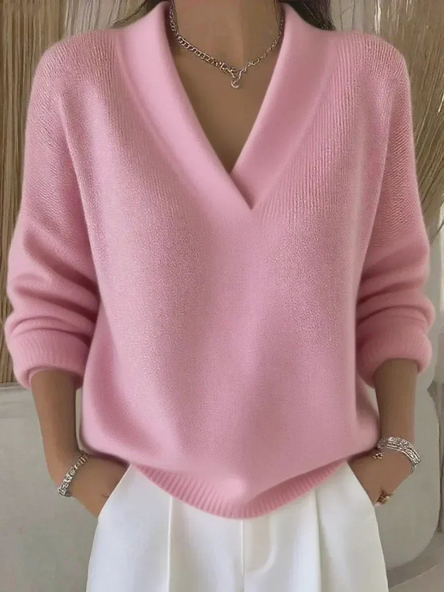 Alberte | Pull ample à col en V
