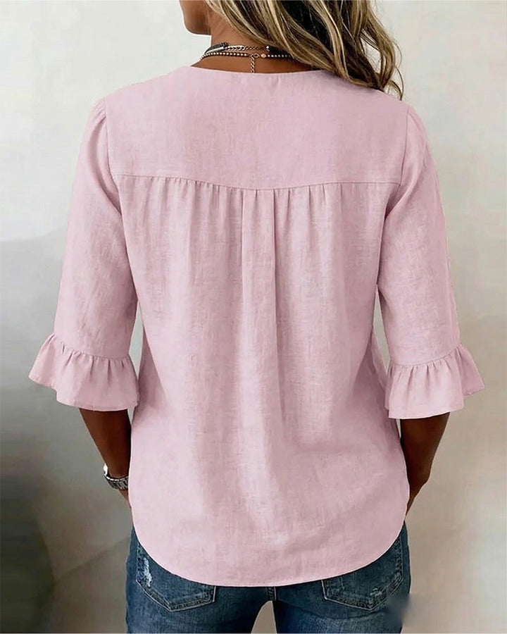 Lucille | Blouse boutonnée à volants