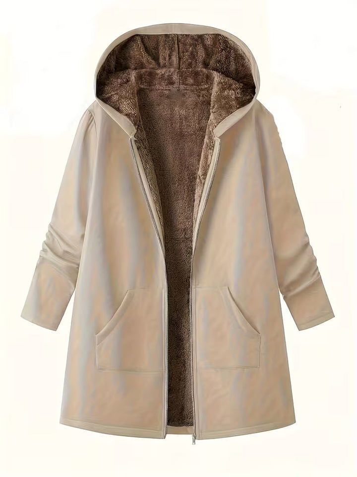 Elsa | Manteau à capuche doublé sherpa