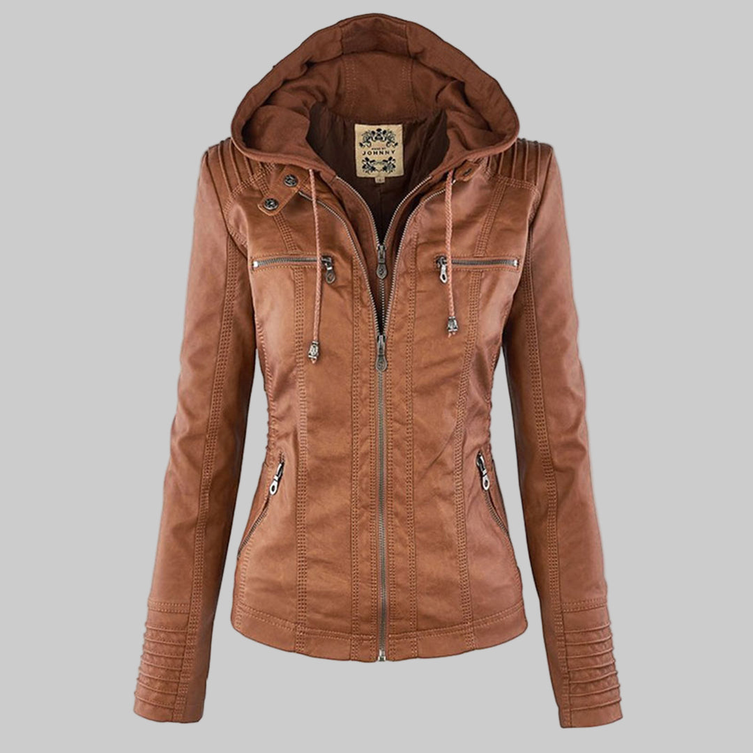 Maylis | Veste motarde à capuche