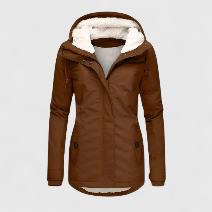 Océane | Parka doublée polaire à capuche