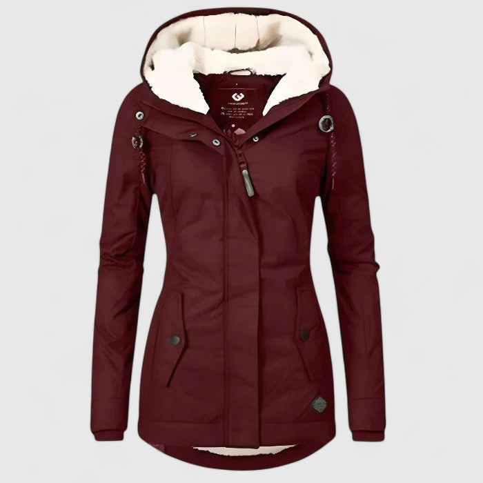 Océane | Parka doublée polaire à capuche
