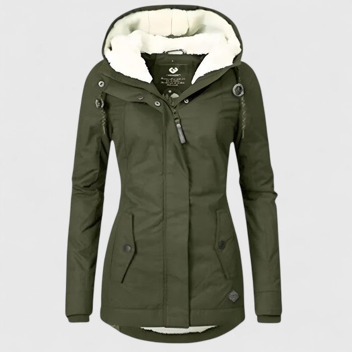 Océane | Parka doublée polaire à capuche