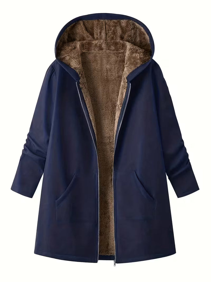 Elsa | Manteau à capuche doublé sherpa