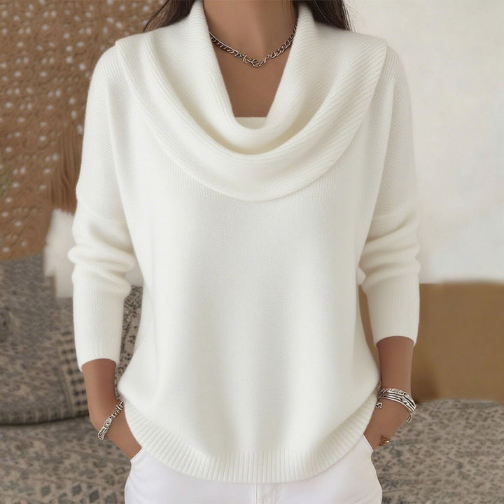 Muguette | Pull à col drapé
