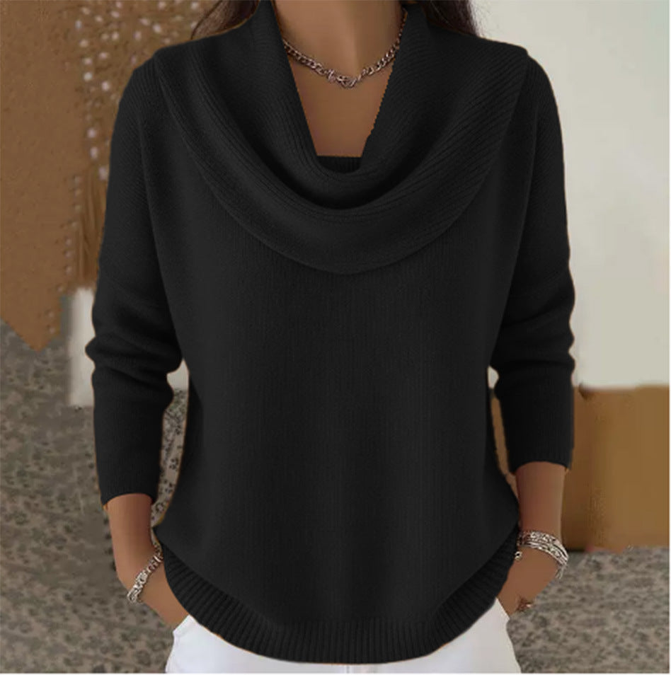 Muguette | Pull à col drapé