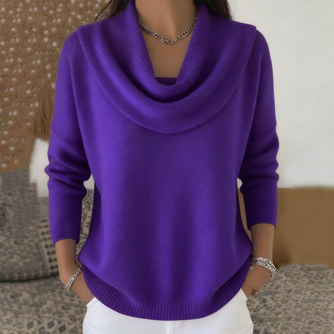Muguette | Pull à col drapé