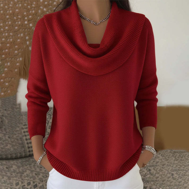 Muguette | Pull à col drapé