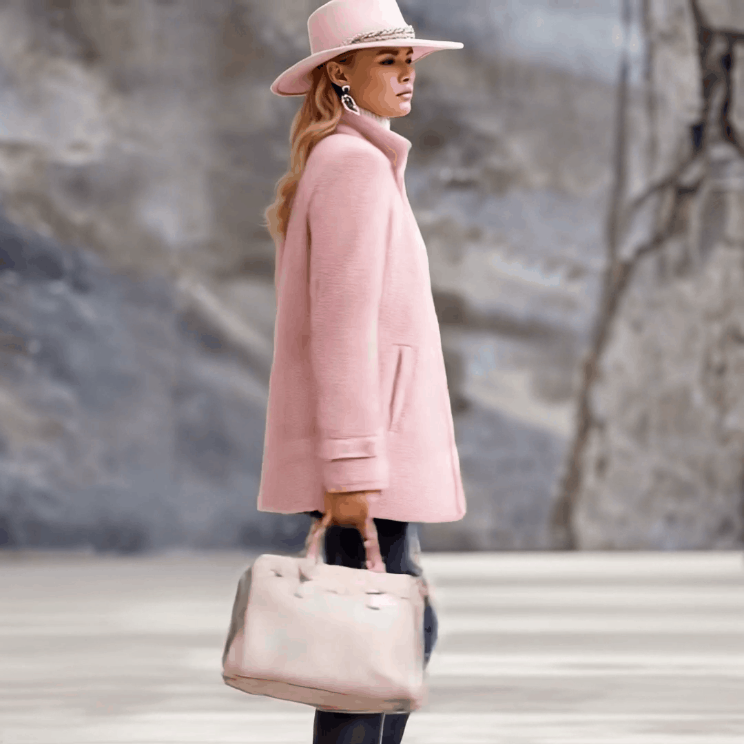 Sidonie | Veste polaire rose vintage zippée