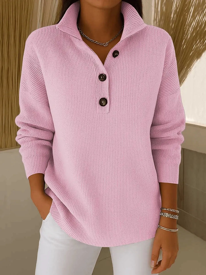Emmanuelle | Pull polo à col en V