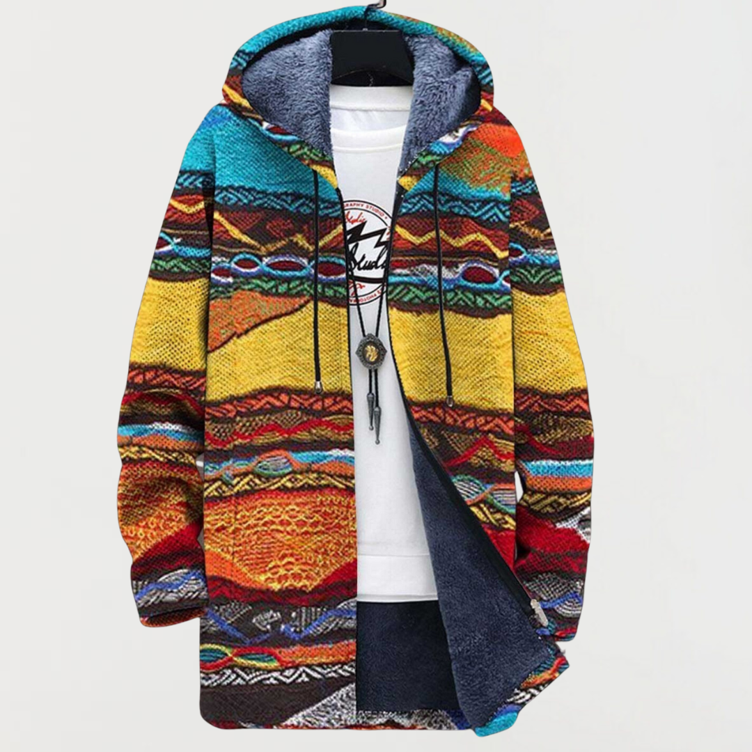 Noël | Manteau à capuche art tribal