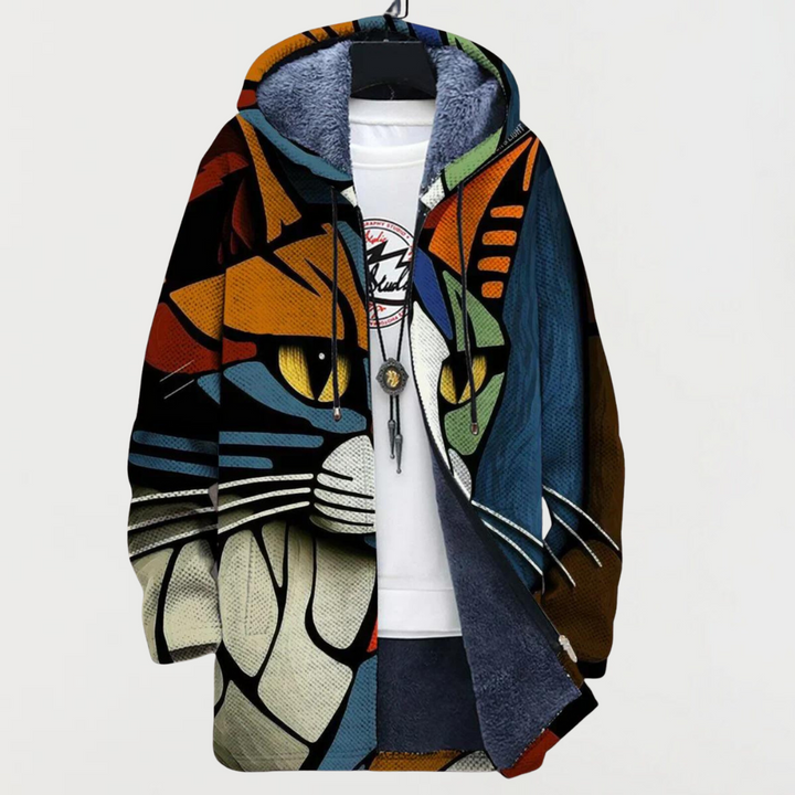 Darcy | Manteau à capuche motif tête de chat