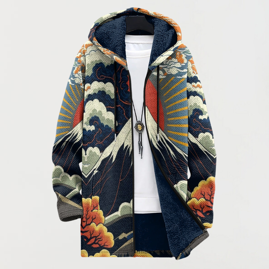 Wren | Manteau à capuche motif lever de soleil