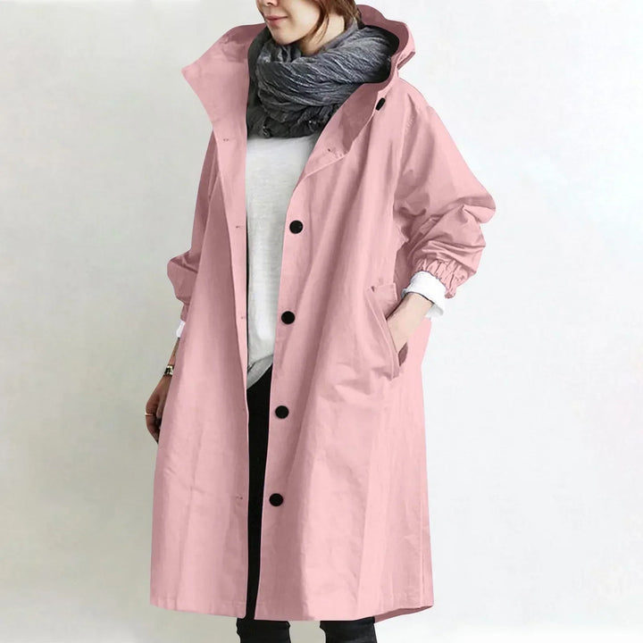 Carine | Trench-coat long à capuche