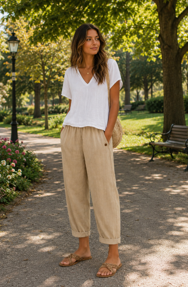 Mireille | Pantalon en lin aérien