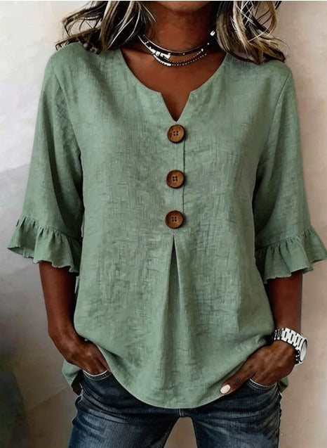 Lucille | Blouse boutonnée à volants