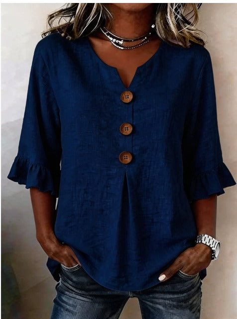 Lucille | Blouse boutonnée à volants