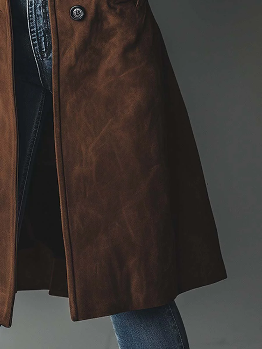 Gilberte | Trench Vintage en Daim