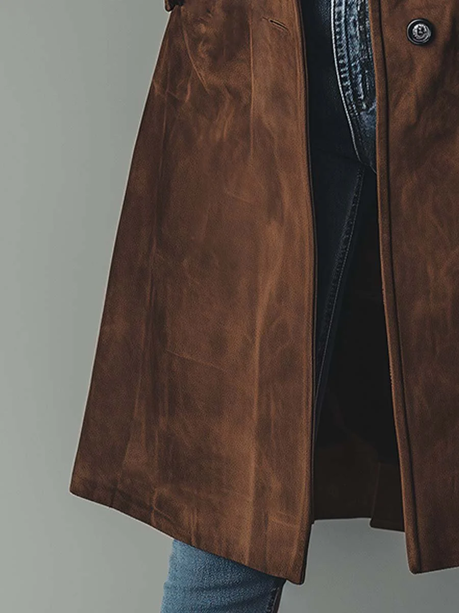 Gilberte | Trench Vintage en Daim