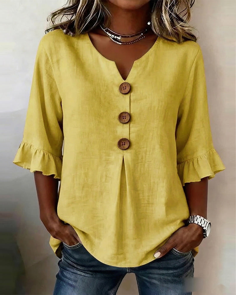 Lucille | Blouse boutonnée à volants