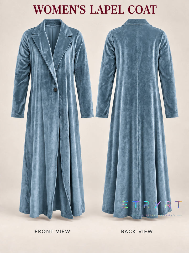 Bérénice | Manteau long en velours ouvert