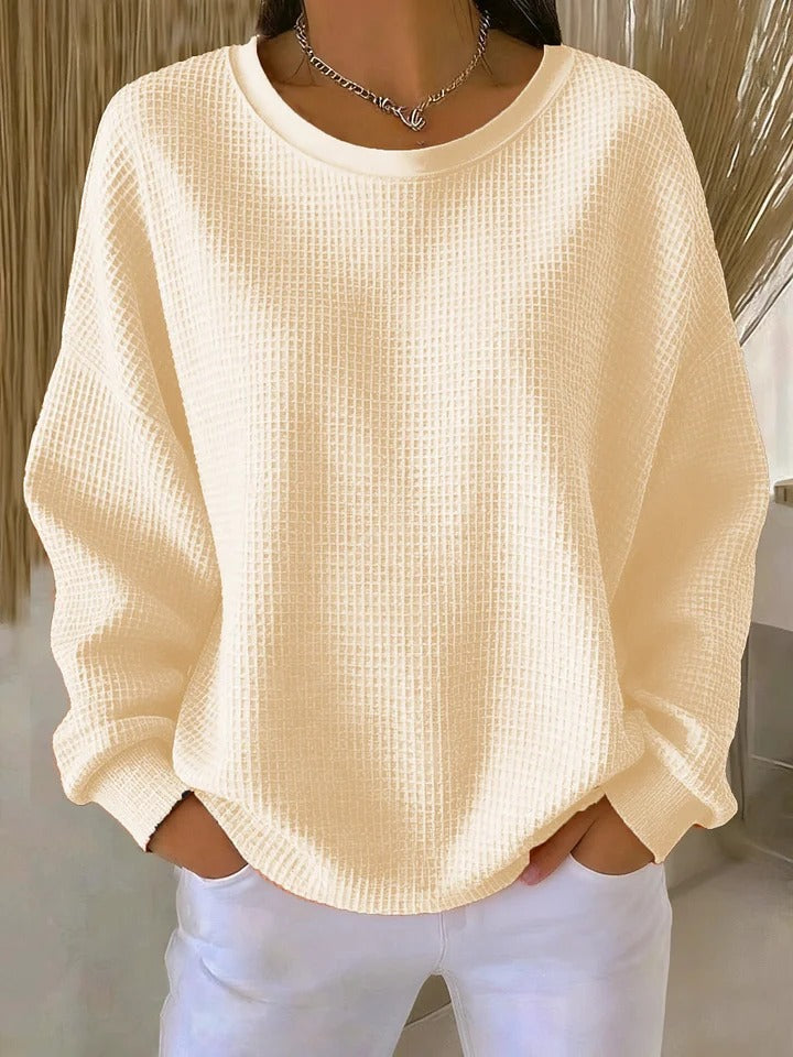 Ghislène | Pull classique en maille gaufrée