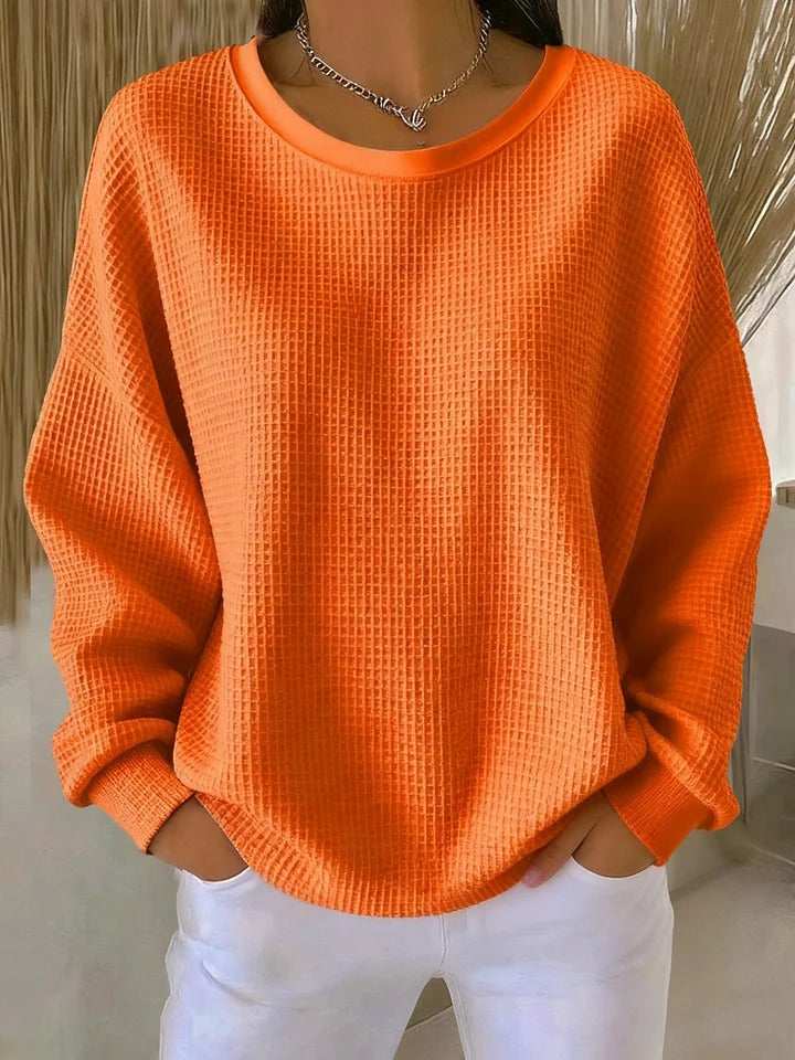 Ghislène | Pull classique en maille gaufrée