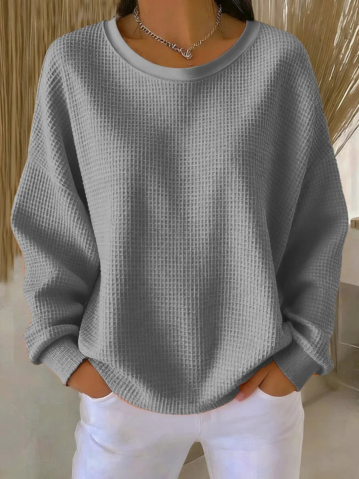 Ghislène | Pull classique en maille gaufrée