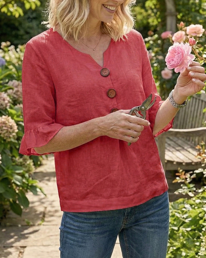 Lucille | Blouse boutonnée à volants
