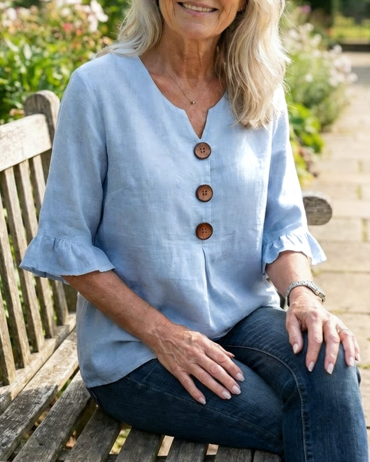 Lucille | Blouse boutonnée à volants
