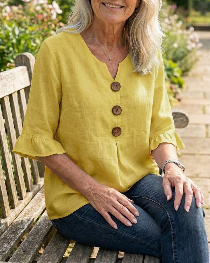 Lucille | Blouse boutonnée à volants