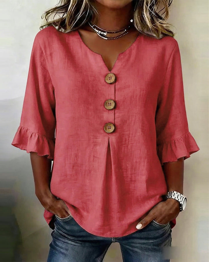 Lucille | Blouse boutonnée à volants