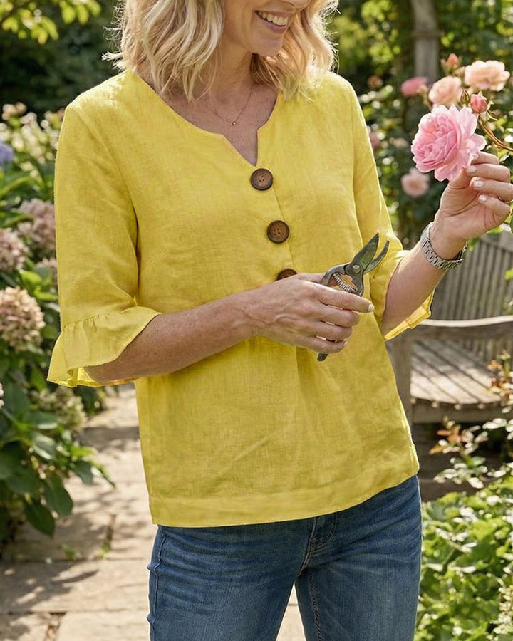 Lucille | Blouse boutonnée à volants