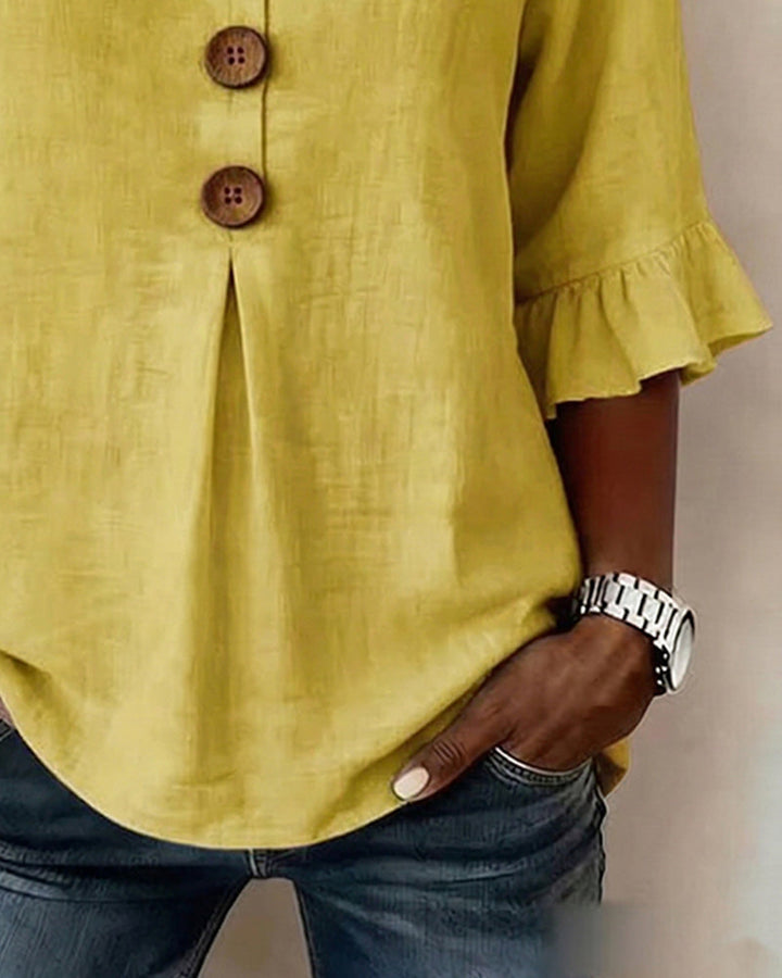 Lucille | Blouse boutonnée à volants