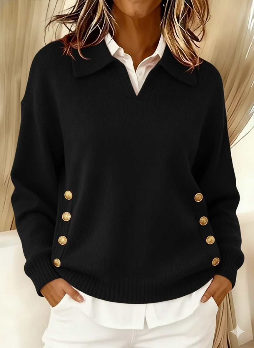 Aglaé | Pull à col polo et boutons