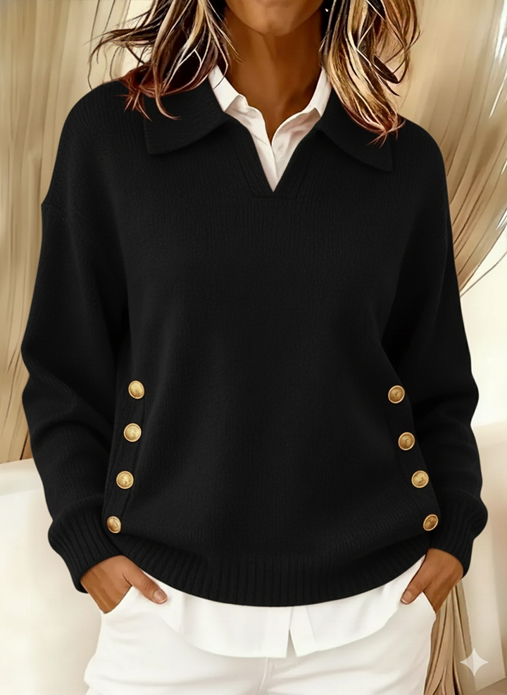 Aglaé | Pull à col polo et boutons