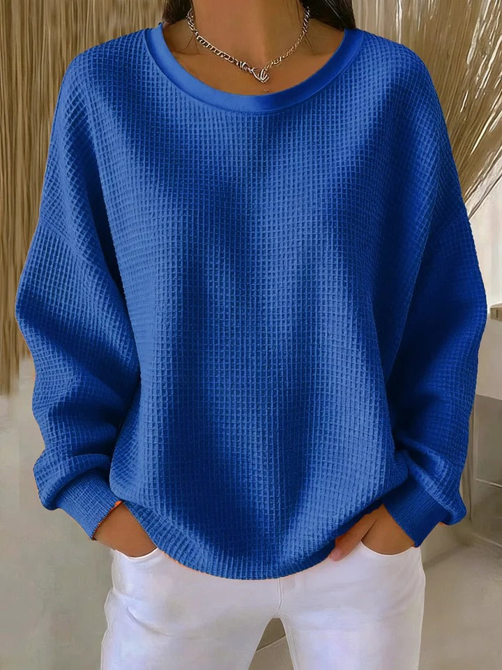 Ghislène | Pull classique en maille gaufrée
