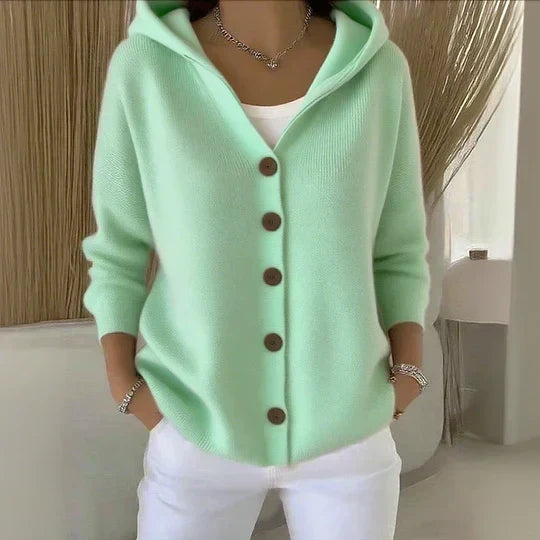 Éloïse | Veste en maille à capuche