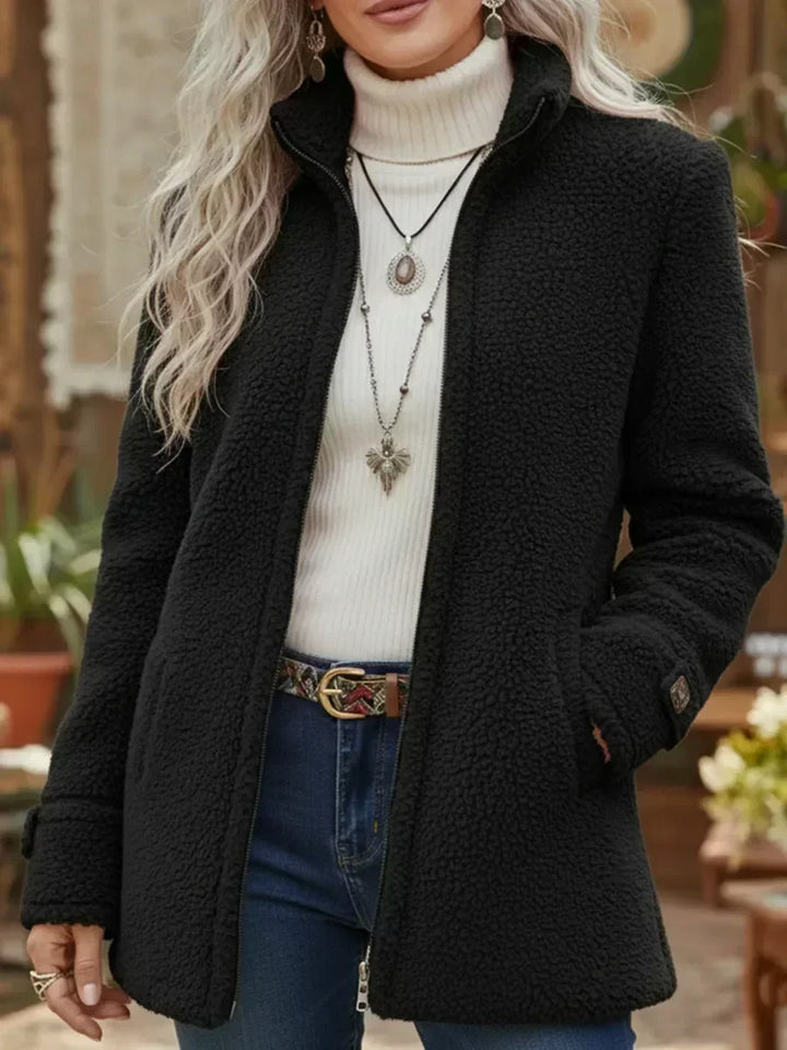 Hermeline | Veste zippée à col montant