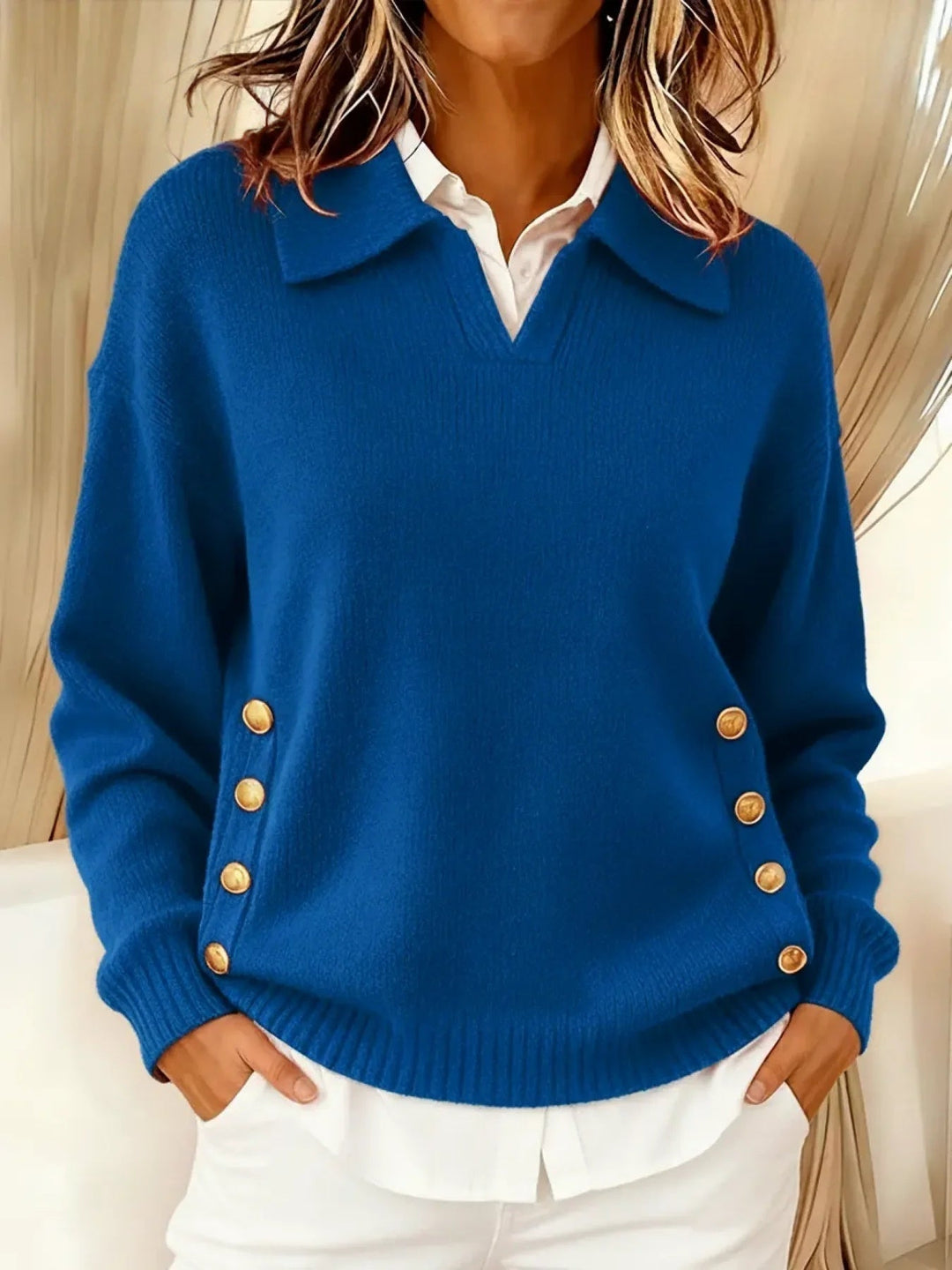Aglaé | Pull à col polo et boutons