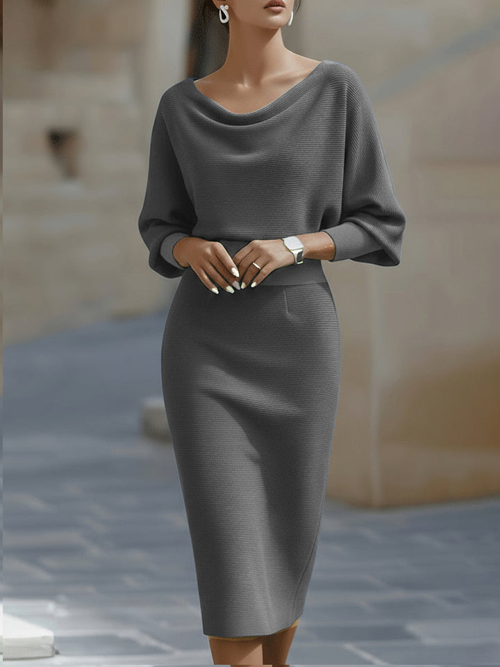 Maud | Robe midi drapée blanche
